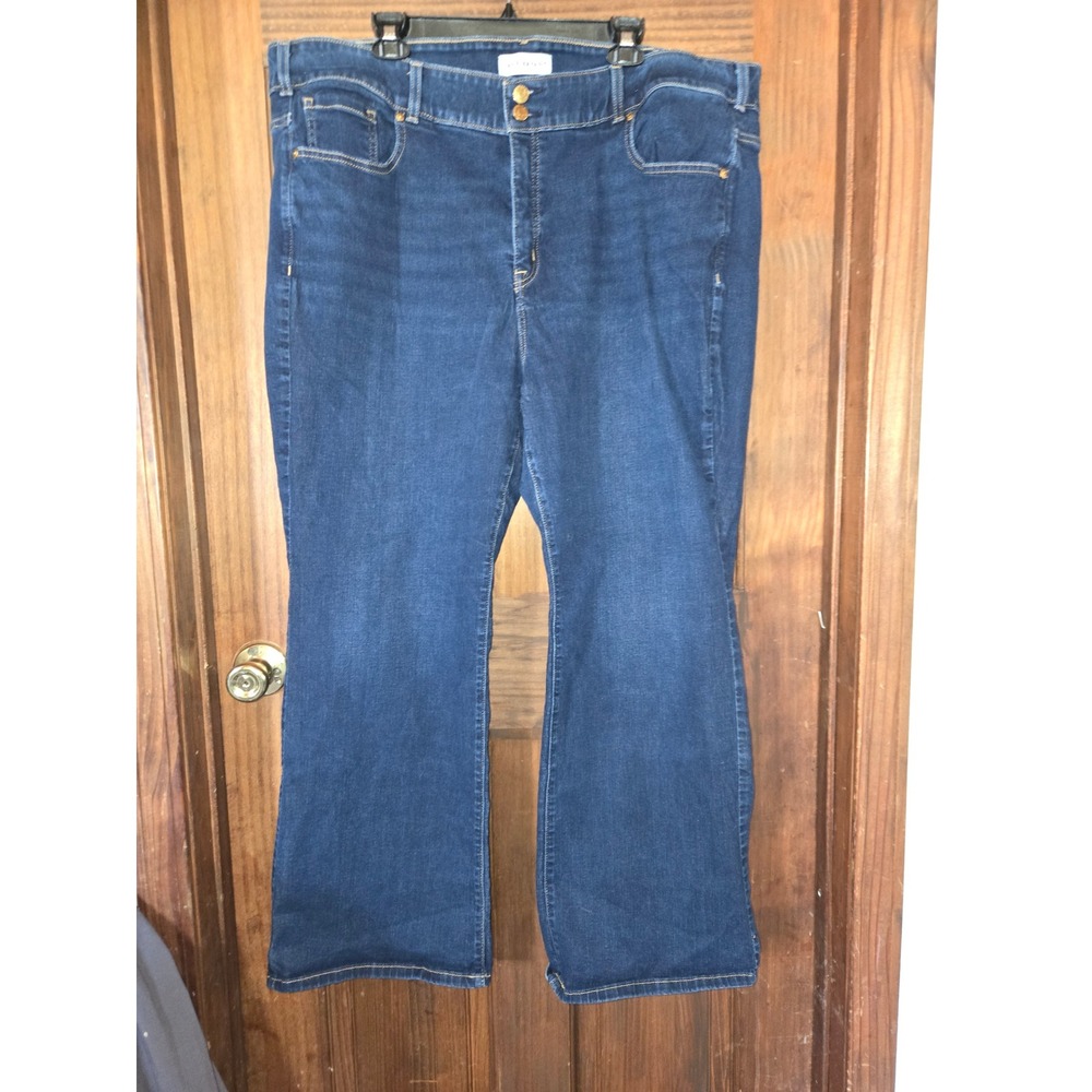 Lane Bryant High Rise Bootcut Jeans 26S Dark Wash Tighter Tummy Magic Waistband